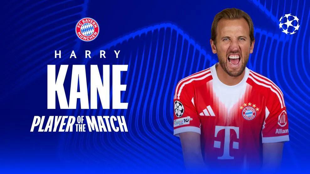 Kaiyun 开云体育官网-梅开二度，凯恩当选拜仁vs圣吉罗斯全场联合最佳球员